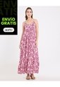 Vestido  Para Mujer M/Sisa Largo Color Rosado Marca Ostu #40170338 de Ostu