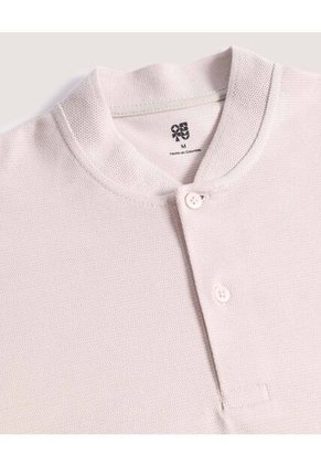 Polo  Para Hombre Cuello Mao Sin Bolsillo Color Beige Marca Ostu #60110910