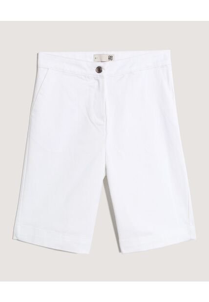 Bermuda  Para Mujer Regular Corto Color Blanco Marca Ostu #40100115