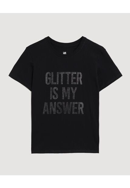 Camiseta  Para Mujer Manga Corta Cuello Redondo Color Negro Marca Ostu #40092846