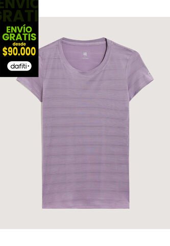 Camiseta Para Mujer Manga Corta Cuello Redondo Color Lila Marca Ostu #40092517 Ostu