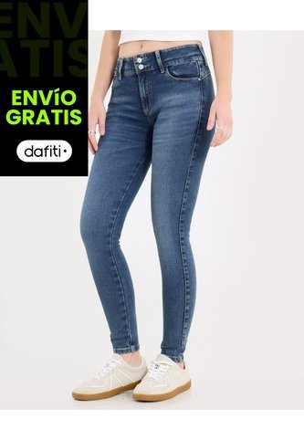 Jean  Para Mujer Push Up Color Azul Marca Ostu #40160608 Ostu