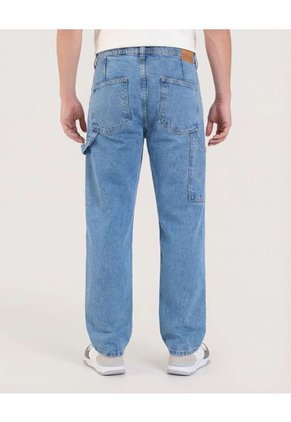 Jean  Para Hombre Straight Color Azul Marca Ostu #60160461