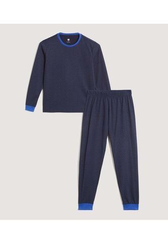 Pijama Infantil Niño M/L P/L Color Azul Marca Ostu #80040101 Ostu