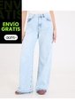 Jean Para Mujer Wide-Leg Color Azul Marca Ostu #40160580 de Ostu