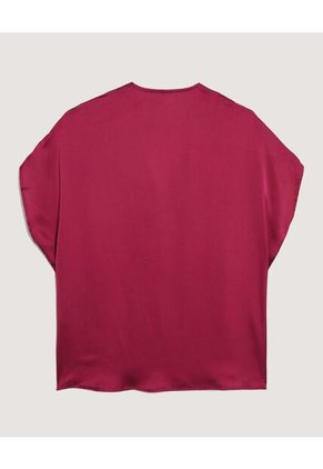 Blusa  Para Mujer Manga Corta Color Vino Marca Ostu #40121277