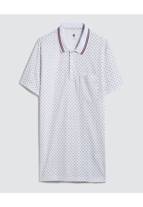 Polo Para Hombre Cuello Tejido Con Bolsillo Color Blanco Marca Ostu #60110631