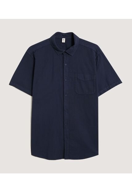 Camisa Para Hombre Manga Corta Con Bolsillo Cuello Casual M Color Azul Marca Ostu #60010810