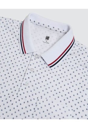 Polo Para Hombre Cuello Tejido Con Bolsillo Color Blanco Marca Ostu #60110631