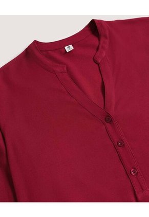 Blusa  Para Mujer Manga 3/4 Color Vino Marca Ostu #40121289