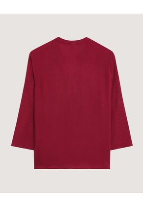 Blusa  Para Mujer Manga 3/4 Color Vino Marca Ostu #40121289