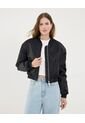 Chaqueta Para Mujer Bomber Color Negro Marca Ostu #40080217 de Ostu