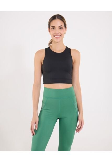 Camiseta Para Mujer Crop Top Color Negro Marca Ostu #40092544
