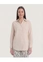 Camisa  Para Mujer Manga Larga Color Beige Marca Ostu #40010362 de Ostu