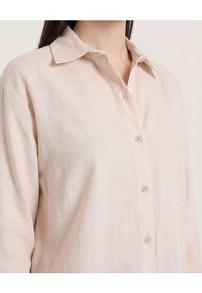Camisa  Para Mujer Manga Larga Color Beige Marca Ostu #40010362