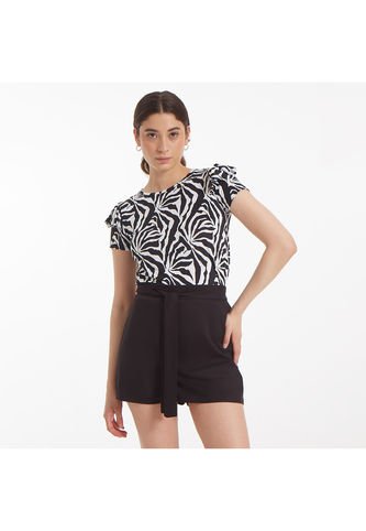 Short Mujer Ostu Negro Viscosa 40190188-10 Ostu