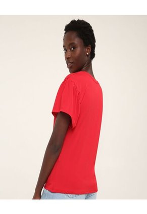 Camiseta Para Mujer Manga Corta Color Rojo Marca Ostu #40091554