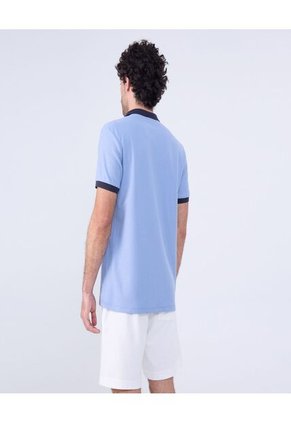 Polo Para Hombre Cuello Tejido Sin Bolsillo Color Azul  Marca Ostu #60110754