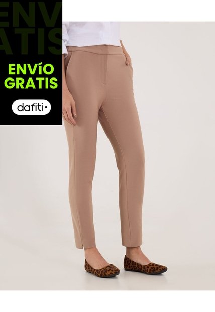 Pantalón Para Mujer Moda Color Camel Marca Ostu #40070839