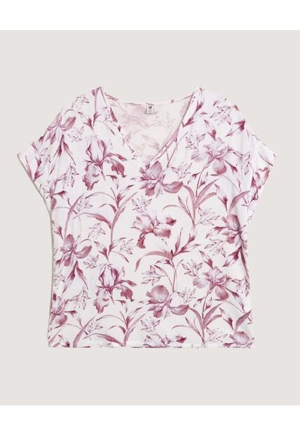 Blusa  Para Mujer Manga Corta Color Orquidea Marca Ostu #40121296