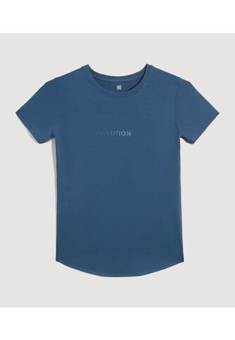 Camiseta Para Mujer Manga Corta Cuello Redondo Color Azul Marca Ostu #40092663 Ostu