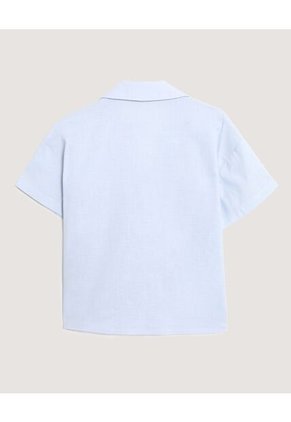 Camisa  Para Mujer Manga Corta Color Celeste Marca Ostu #40010365