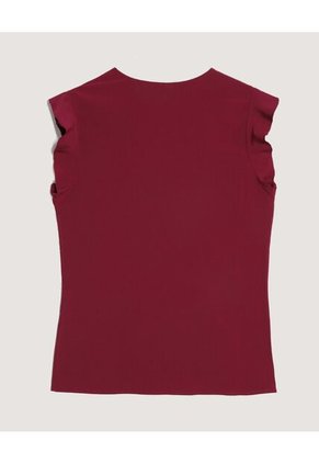 Blusa  Para Mujer Manga Corta Color Vino Marca Ostu #40121280