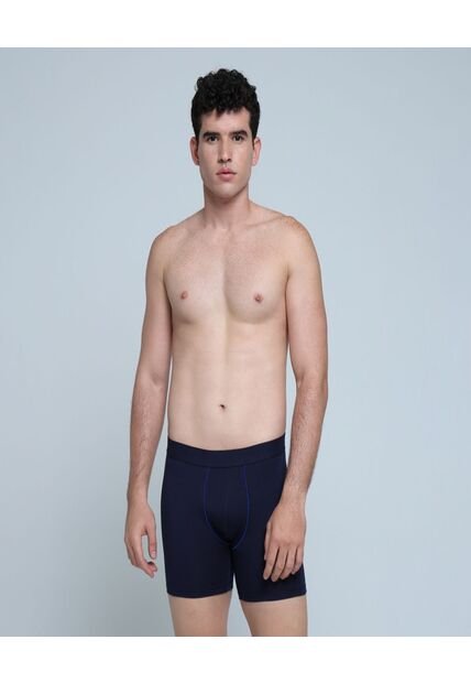 Boxer Para Hombre Filete Medio Algodón Color Azul  Marca Ostu #60000413