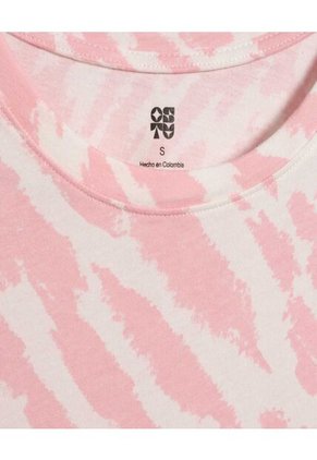 Camiseta Para Mujer Manga Corta Color Rosa Marca Ostu #40092112