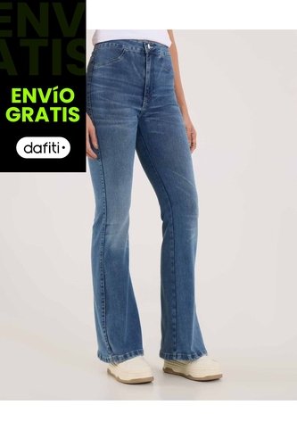 Jean Para Mujer Jeggings Flare Color Azul Marca Ostu #40160616 Ostu