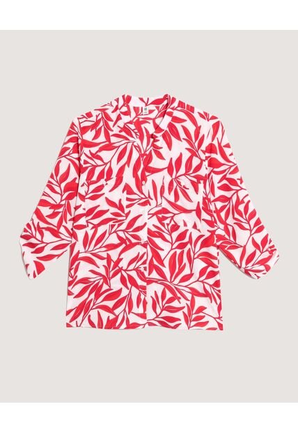 Blusa  Para Mujer Manga 3/4 Color Rojo Marca Ostu #40121260