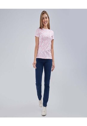 Camiseta Para Mujer Manga Corta Color Rosa Marca Ostu #40092112