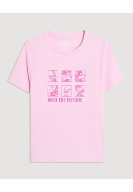 Camiseta  Para Mujer Manga Corta Cuello Redondo Color Rosado Marca Ostu #40092858