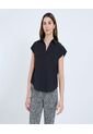 Camisa Para Mujer Manga Corta Color Negro Marca Ostu #40010289 de Ostu