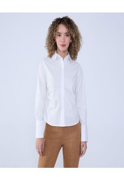 Camisa Para Mujer Manga Larga Color Crudo Marca Ostu #40010280