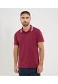 Polo Para Hombre Cuello Tejido Sin Bolsillo Color Vino Marca Ostu #60110837 de Ostu