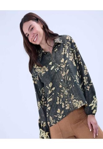 Camisa Para Mujer Manga Larga Color Verde  Marca Ostu #40010277 Ostu