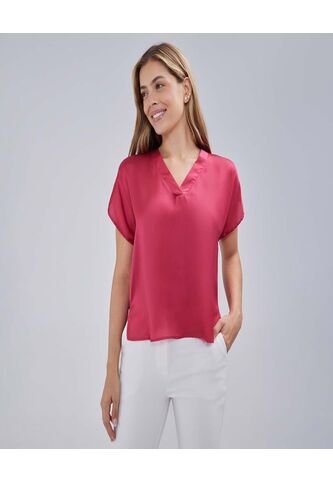Blusa Para Mujer Manga Corta Color Rojo Marca Ostu #40121050 Ostu