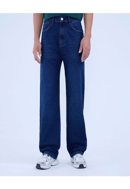 Jean Para Hombre Loose Color Azul Oscuro Marca Ostu #60160405
