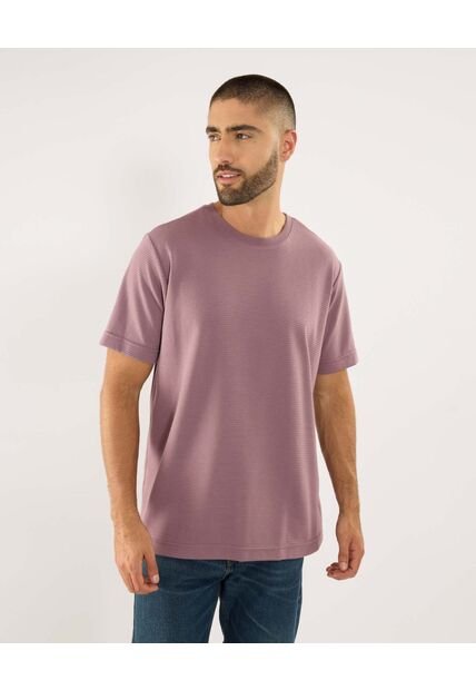 Camiseta Para Hombre Manga Corta Cuello Redondo Color Morado Marca Ostu #60091788