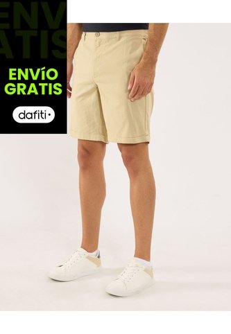 Bermuda Para Hombre Regular Corto Color Avena Marca Ostu #60100474 Ostu
