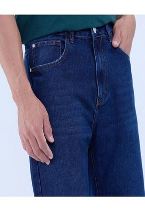 Jean Para Hombre Loose Color Azul Oscuro Marca Ostu #60160405