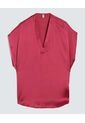 Blusa Para Mujer Manga Corta Color Rojo Marca Ostu #40121050 de Ostu