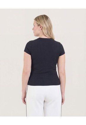 Camiseta  Para Mujer Manga Corta Cuello Redondo Color Negro Marca Ostu #40092646