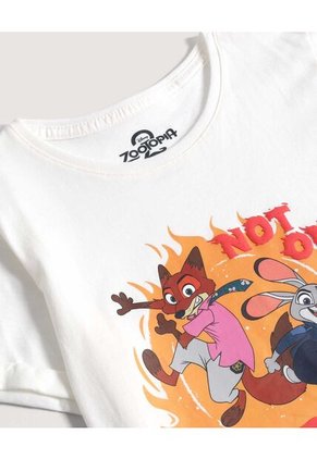 Camiseta  Infantil Niña Manga Corta Cuello Redondo Color Crema Marca Ostu #90090365