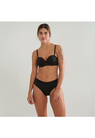 Panty Mujer  Brasilera Negro Poliéster 40800013-10 Ostu