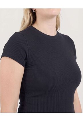 Camiseta  Para Mujer Manga Corta Cuello Redondo Color Negro Marca Ostu #40092646