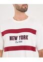 Camiseta  Para Hombre Manga Corta Cuello Redondo Color Crema Marca Ostu #60091835 de Ostu