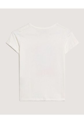 Camiseta  Infantil Niña Manga Corta Cuello Redondo Color Crema Marca Ostu #90090365