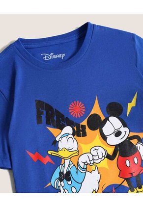 Camiseta  Infantil Niño Manga Corta Cuello Redondo Color Azul Marca Ostu #80090323